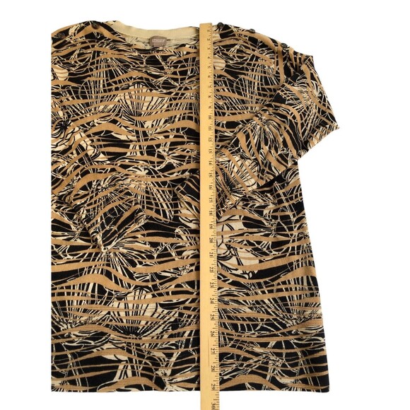 Chicos Travelers Tunic Top Slinky Knit Women’s Size L or 2 Brown Printed - Picture 4 of 11